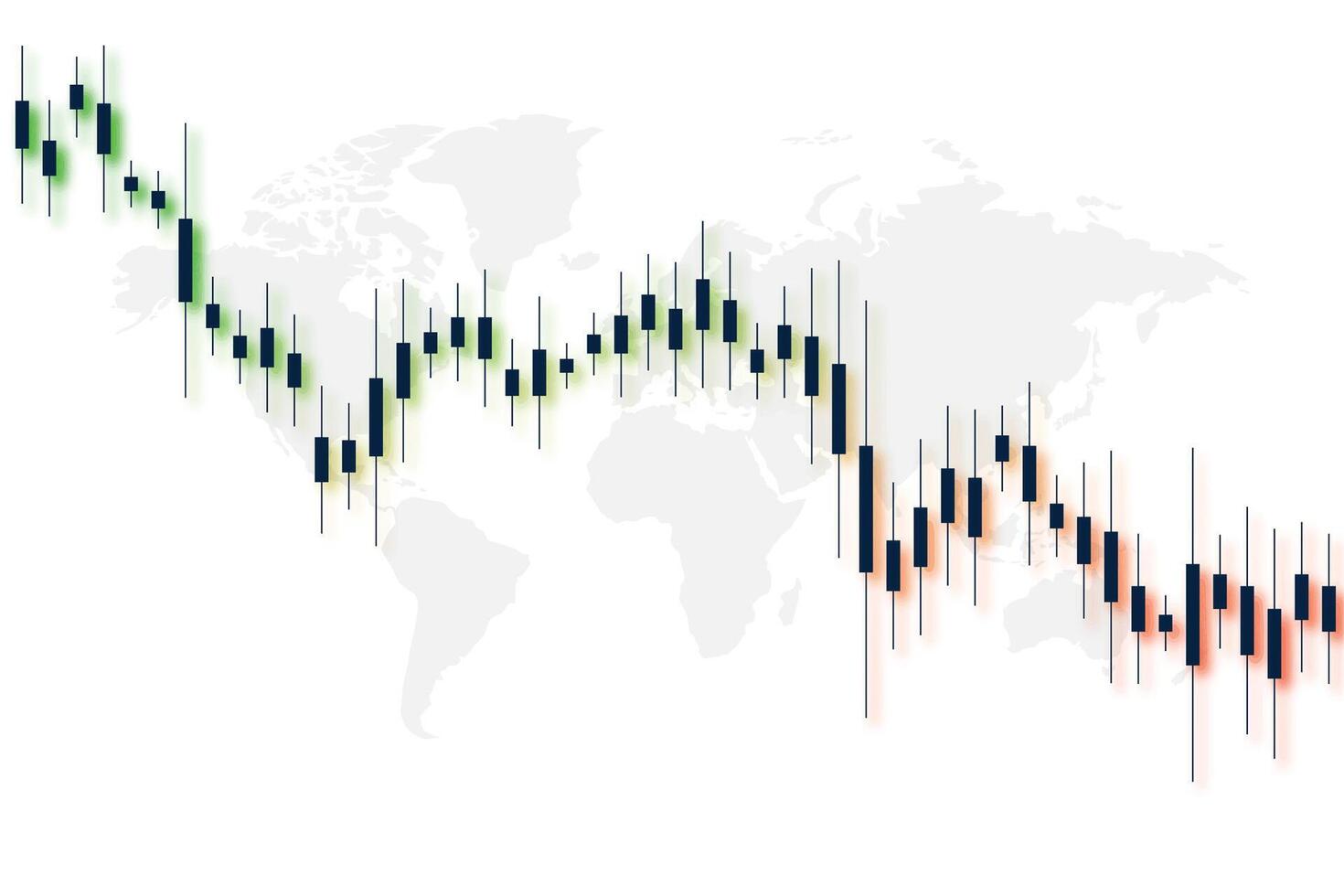 financiero negocio Estadísticas con bar grafico y candelero gráfico espectáculo valores mercado precio en oscuro antecedentes vector