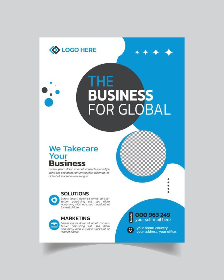 Realistic Amazing Corporate Business Flyer or Unique Business Leaflet and Modern Business Poster vector