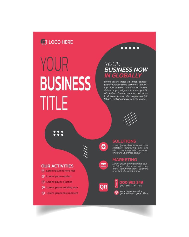 Professional Elegant Business Flyer or Promotional Business Leaflet Luxury Business Flyer vector