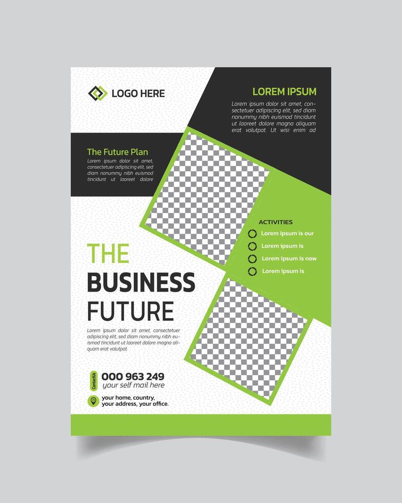 Useful Modern Business Flyer or Corporate Business Leaflet and Wonderful Business Poster vector