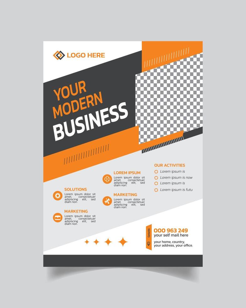 Corporate Business Advertisement Flyer or Creative  Business Flyer and Unique Business Leaflet Template vector