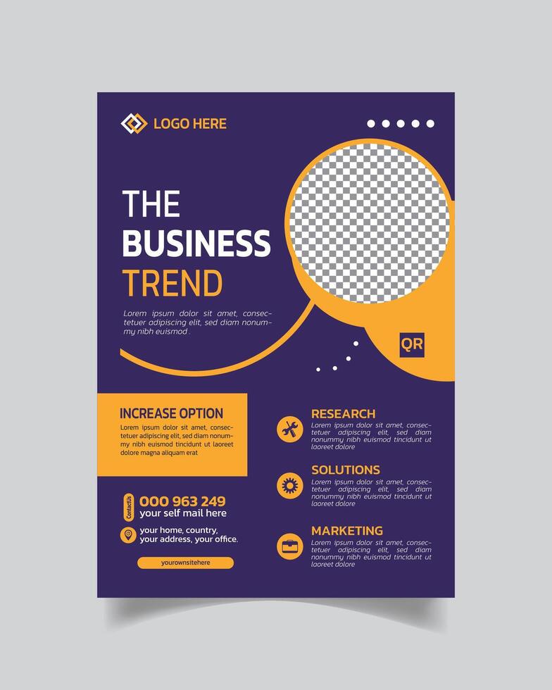 Incredible Corporate Business Flyer or Wonderful Business Leaflet and Trendy Business Poster vector