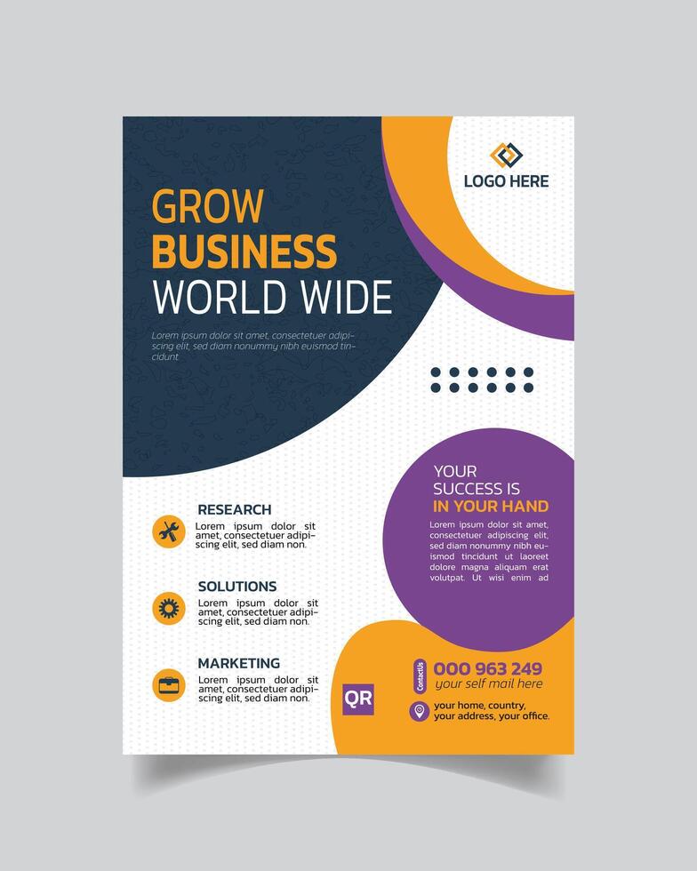 Clean design Corporate Business Flyer or Professional Business Leaflet Modern Business Poster vector