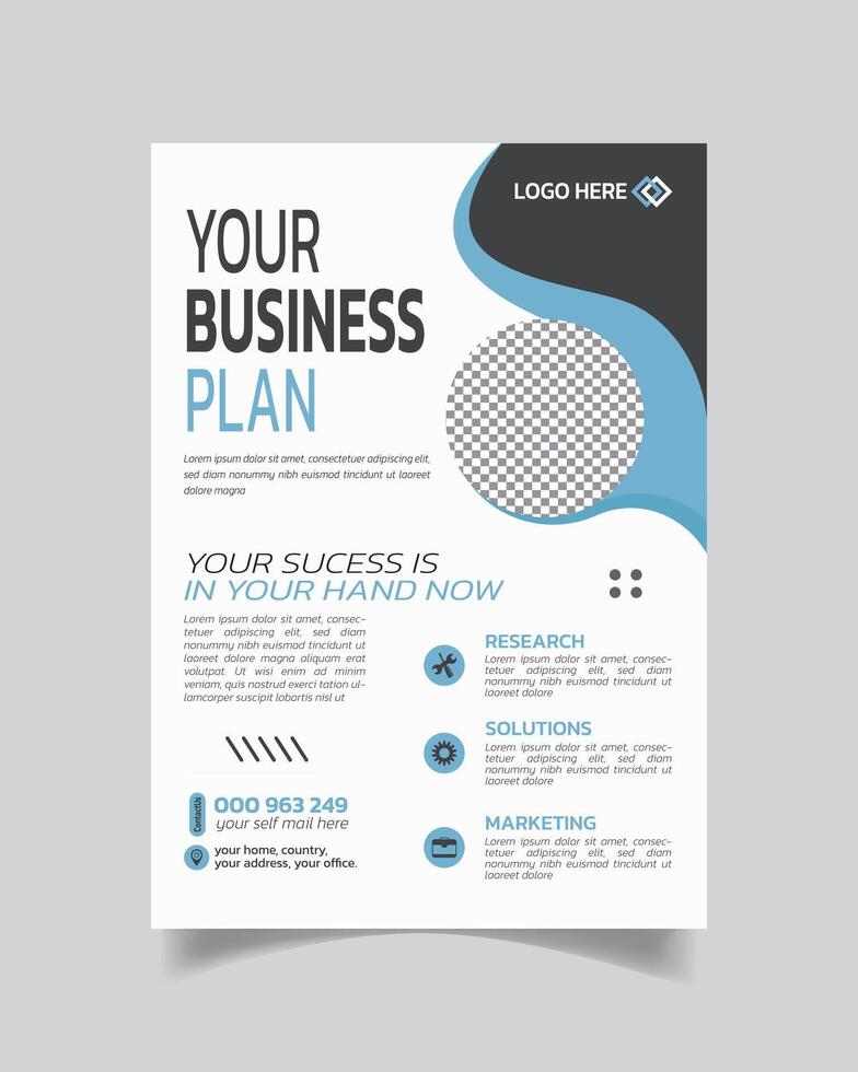 Innovative Marketing Business Flyer or Creative Business Leaflet Unique Business Poster vector