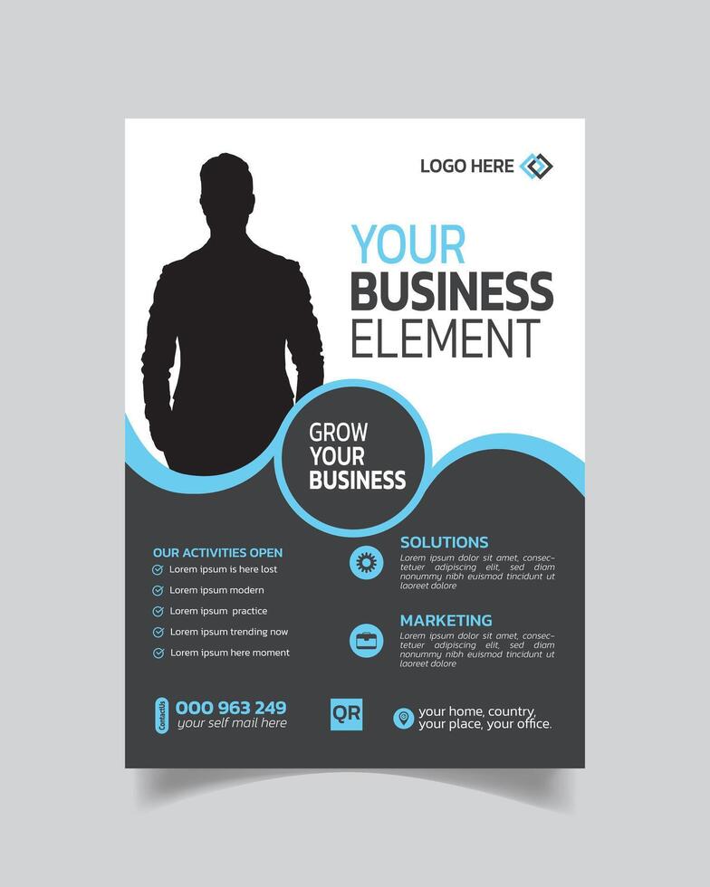 Premium Business Flyer or Creative Business Leaflet Excellent Business Poster vector