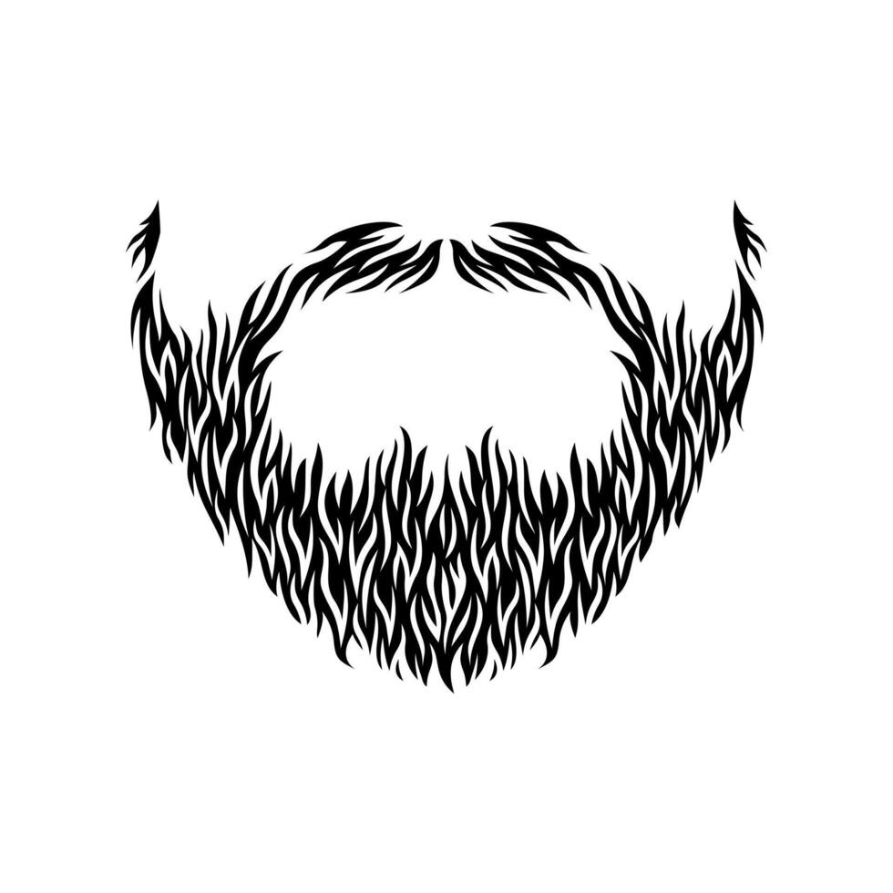 beard design element for logo, poster, card, banner, emblem, t shirt. Vector illustration