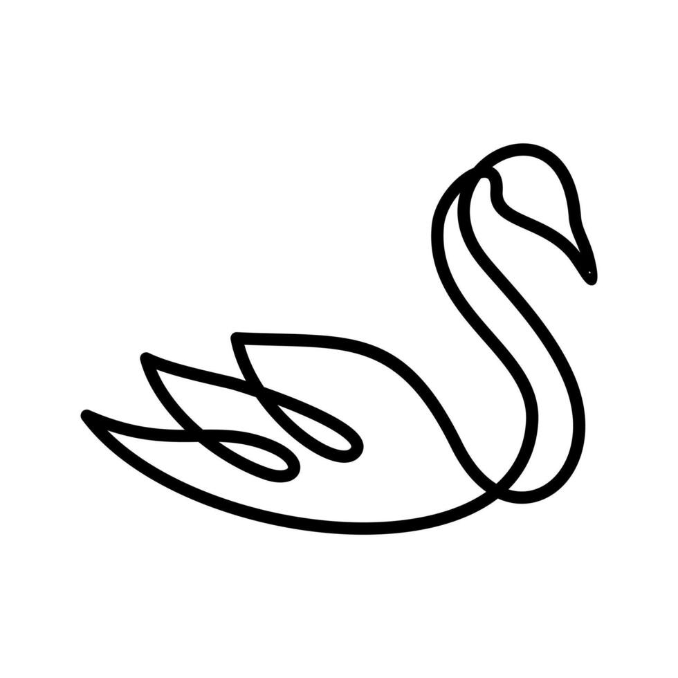 swan logo, Design element for logo, poster, card, banner, emblem, t shirt. Vector illustration