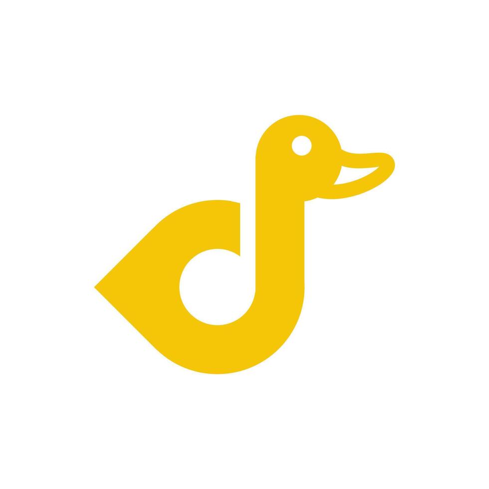 duck logo vector illustration, Design element for logo, poster, card, banner, emblem, t shirt. Vector illustration