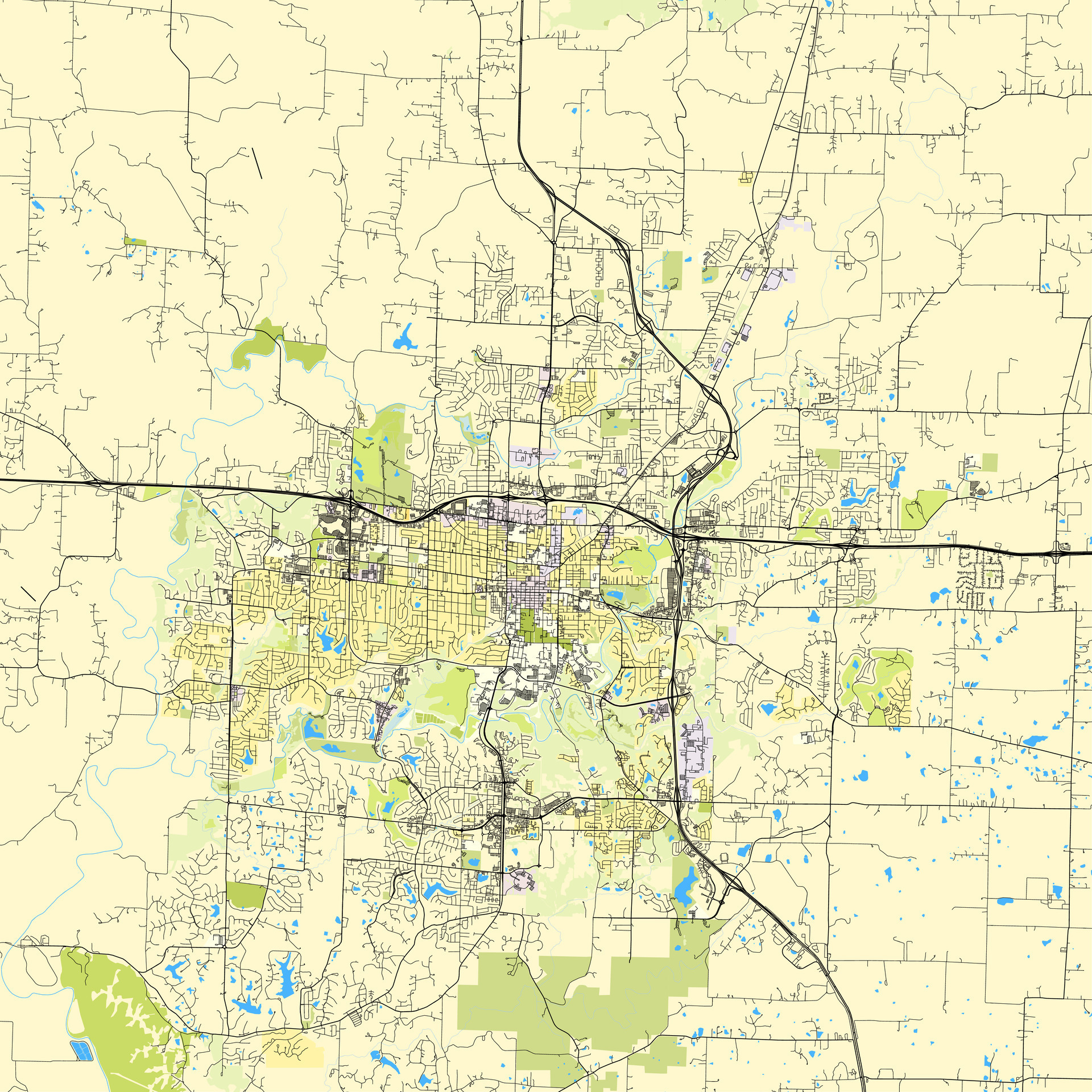 Map of Columbia, Missouri, USA 41335471 Vector Art at Vecteezy