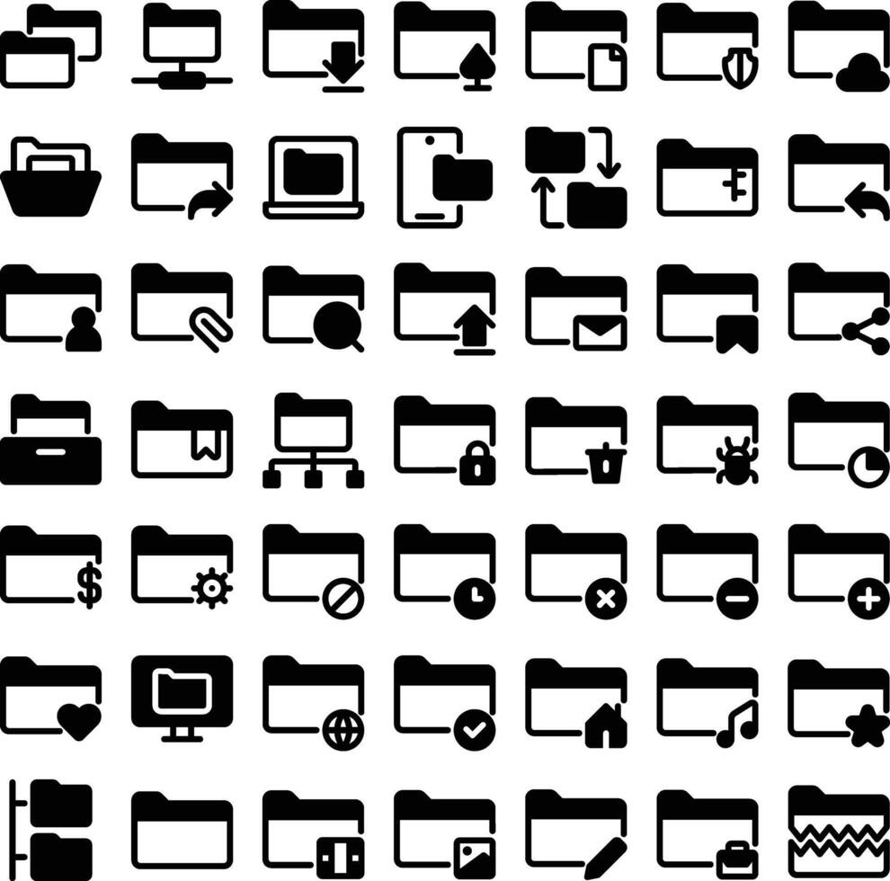 Vector of Folder Icon Set. Perfect for user interface, new application ...