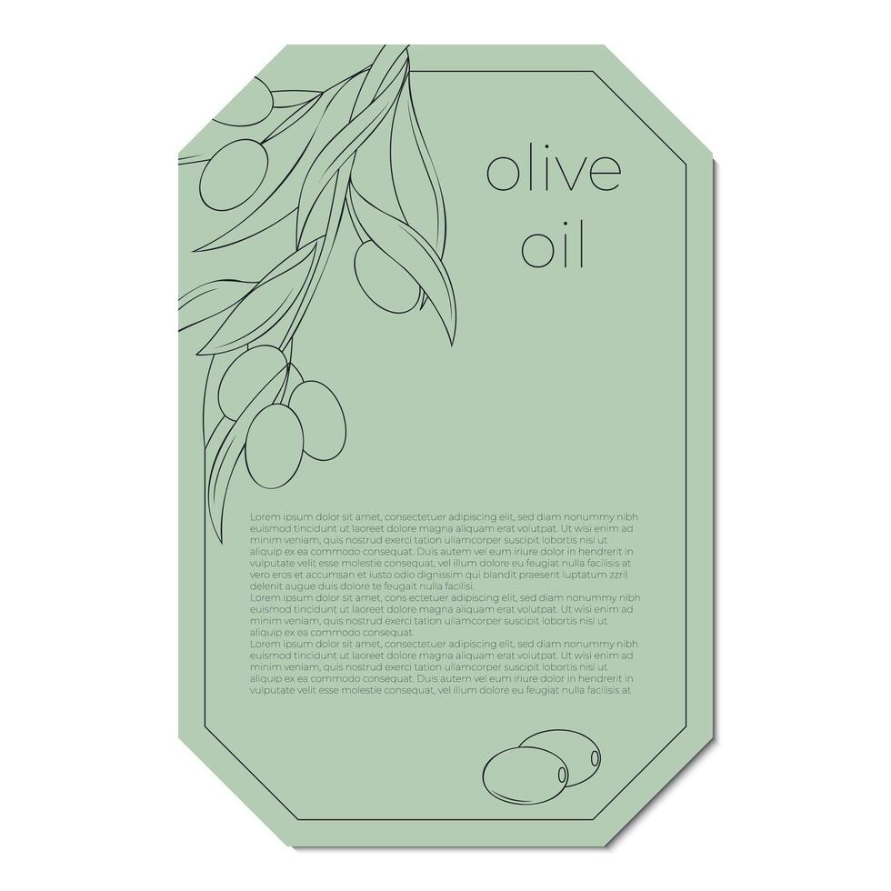 olive label template vector