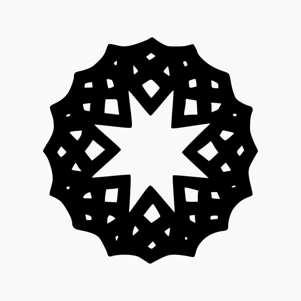 Islamic Geometric. Abstract mandala. Ethnic decorative element. Islam, Arabic, Indian, and Ottoman motifs vector