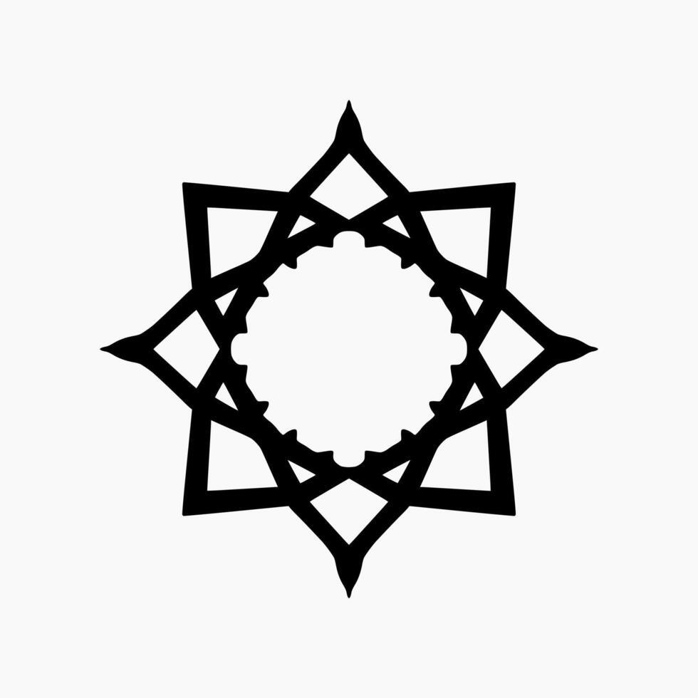 Islamic Geometric. Abstract mandala. Ethnic decorative element. Islam, Arabic, Indian, and Ottoman motifs vector