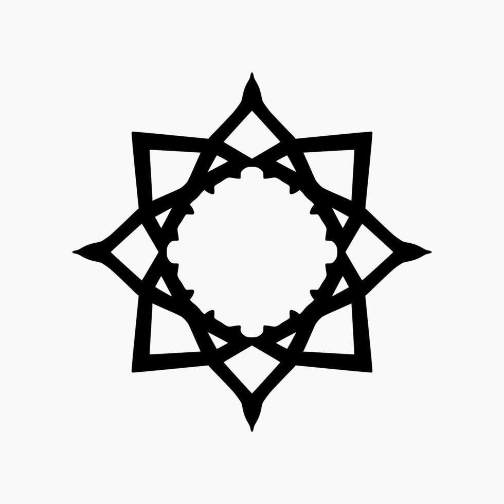 Islamic Geometric. Abstract mandala. Ethnic decorative element. Islam, Arabic, Indian, and Ottoman motifs vector