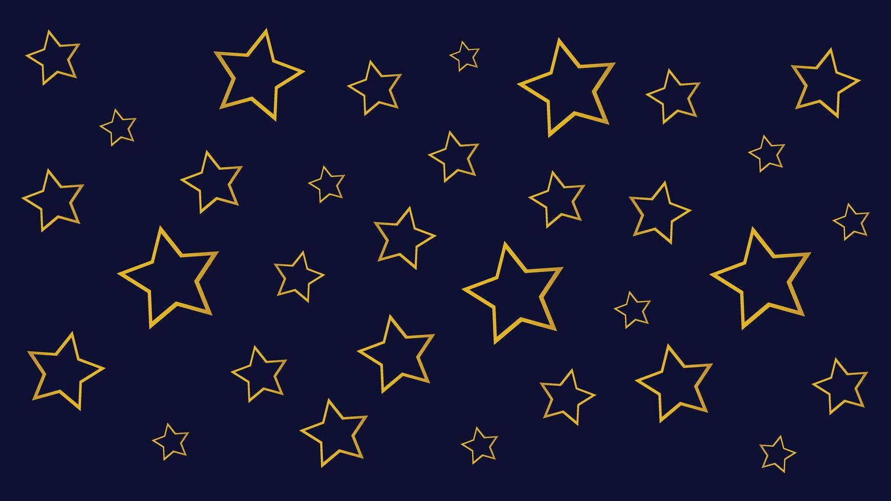 seamless golden  Neon star pattern confetti in Blue background, used for greeting presentations vector