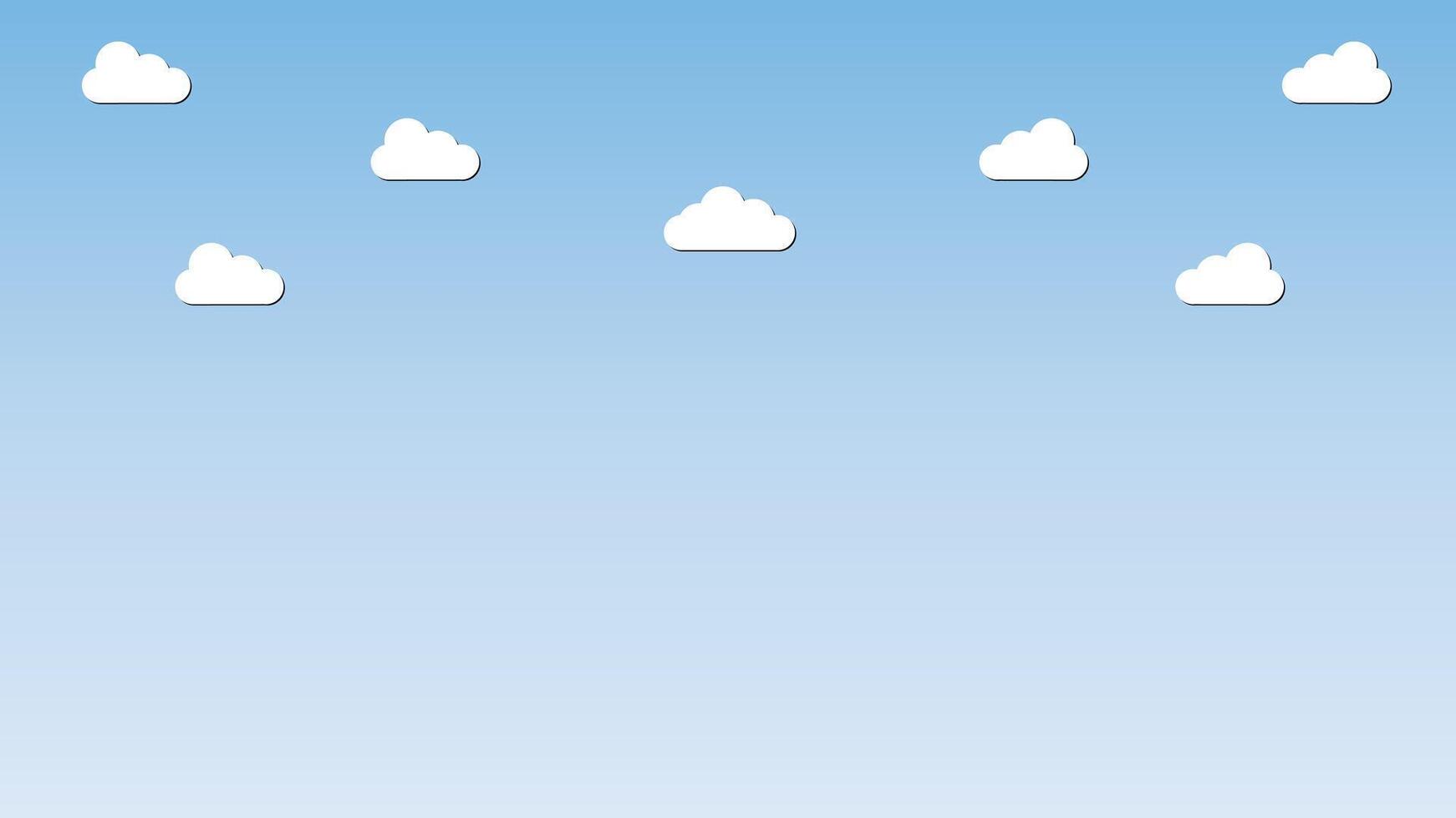 Sky and Clouds, Background. Stylish design with a flat, cartoon poster, flyers, vector