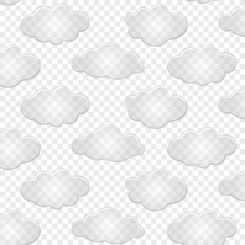 Seamless pattern clouds. Flat design style. For the design of your website, logo, application. Vector illustration