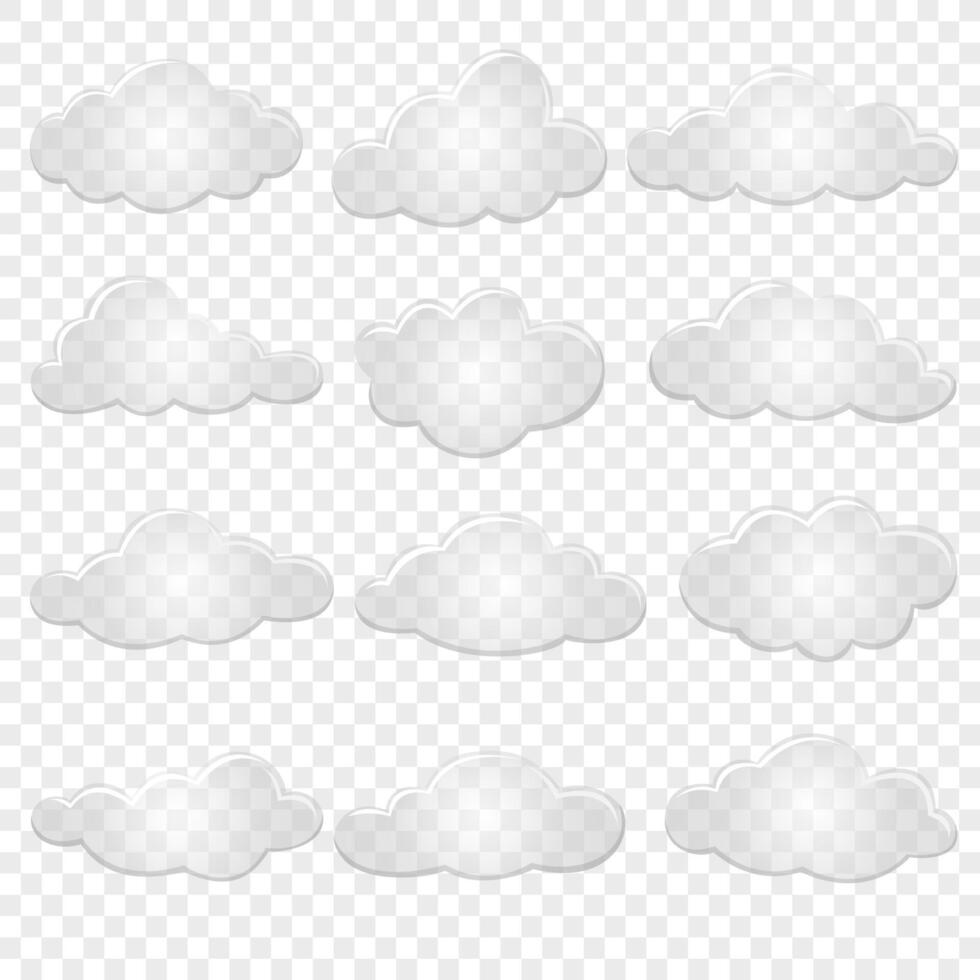 conjunto nubes plano diseño estilo. para el diseño de tu sitio web, logo, solicitud. vector ilustración