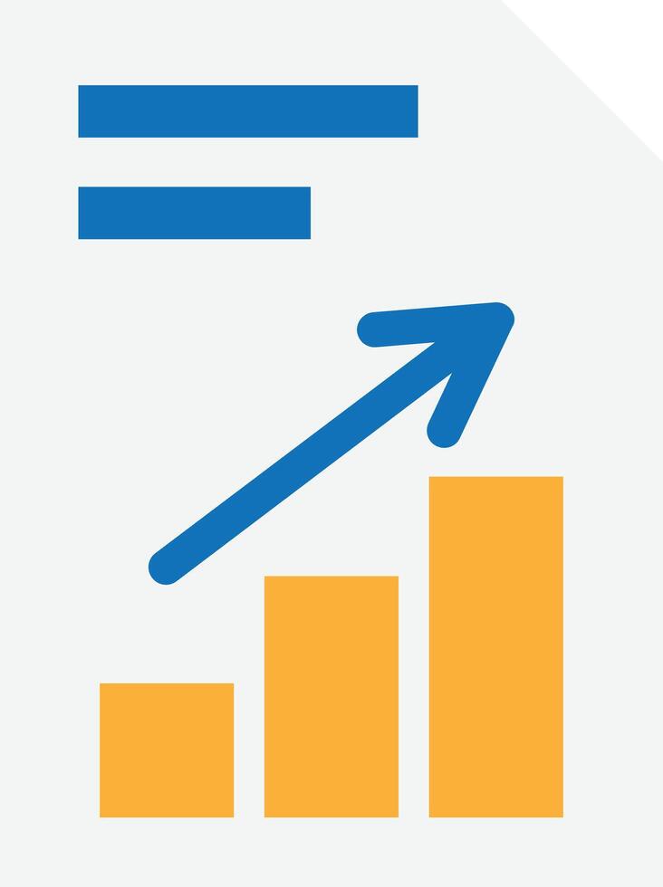 Progreso estadísticas grafico vector