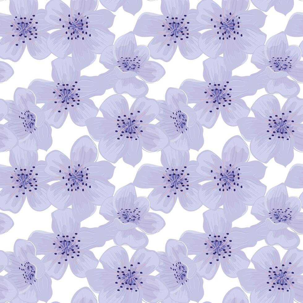 Seamless Floral Pattern with cherry blossom vector