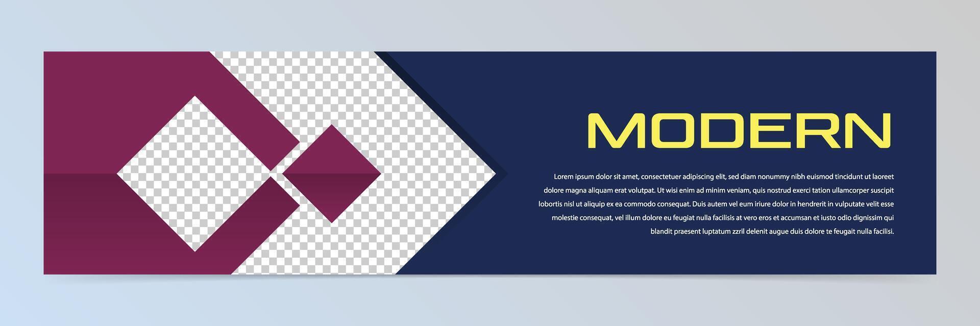 Modern abstract banner template vector