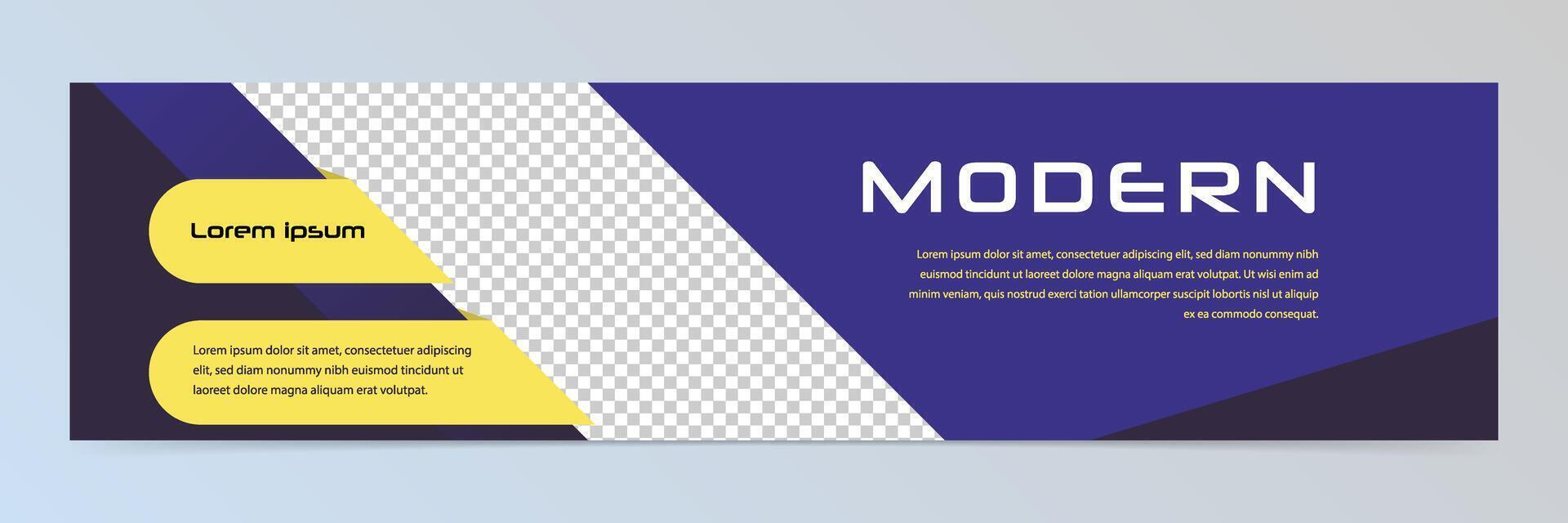 Modern abstract banner template vector