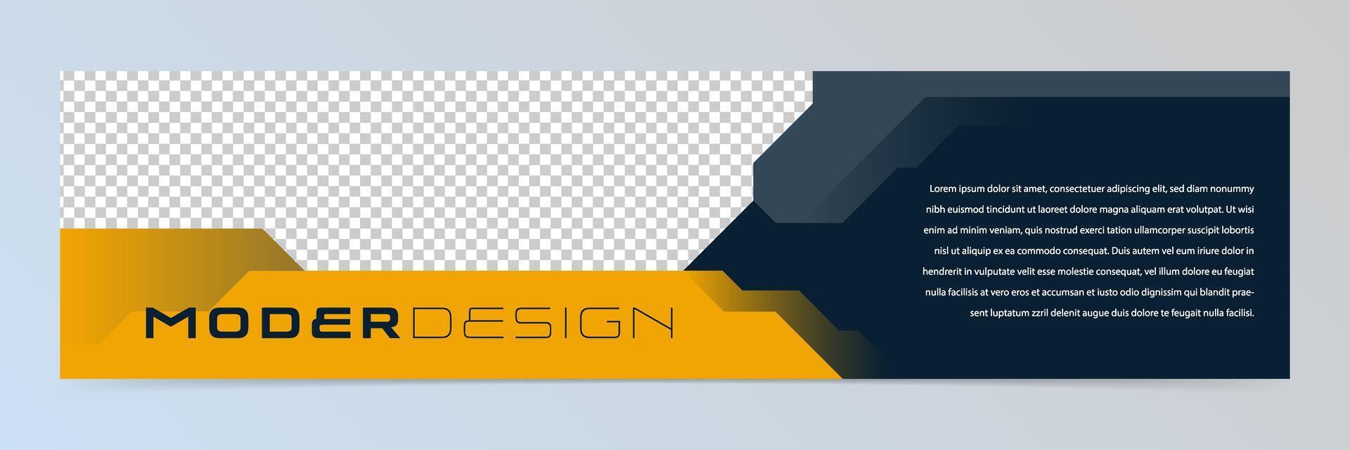 vector de plantilla de banner abstracto moderno