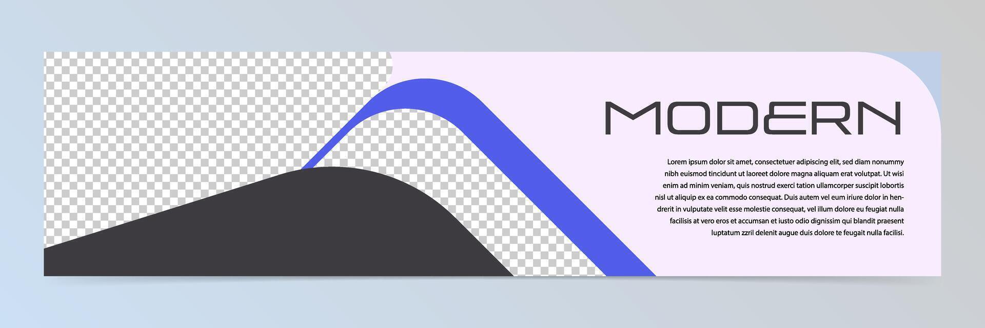 vector de plantilla de banner abstracto moderno