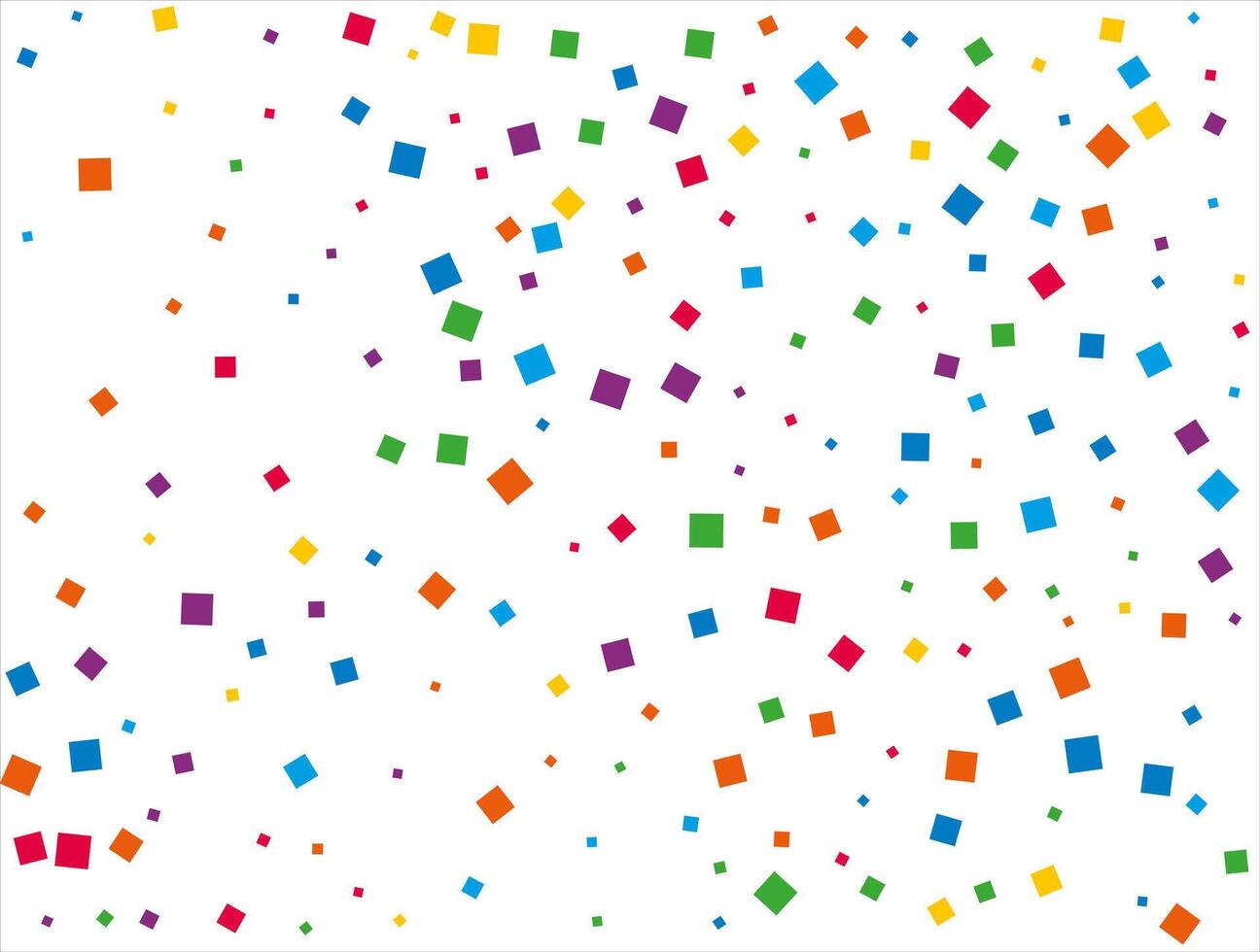 Luxury Rainbow Squares Confetti. Vector illustration.