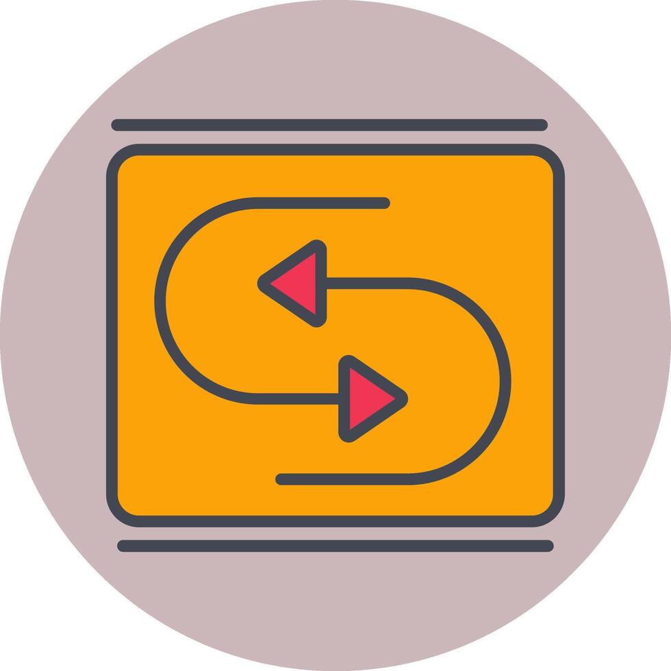 Reverse Arrow Vector Icon