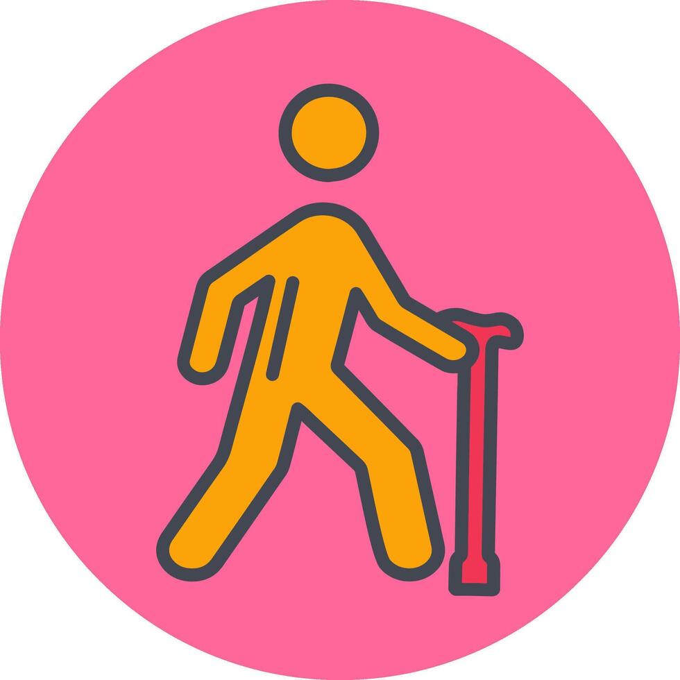 Walking Stick Vector Icon