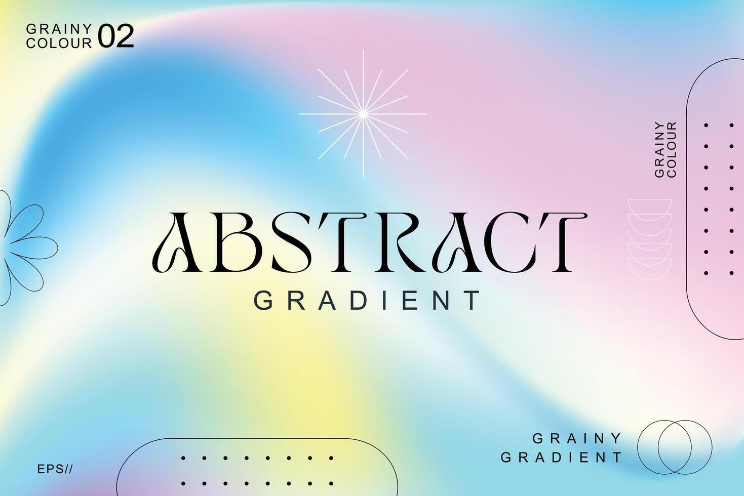 Grainy vector gradient backgrounds with geometric shapes