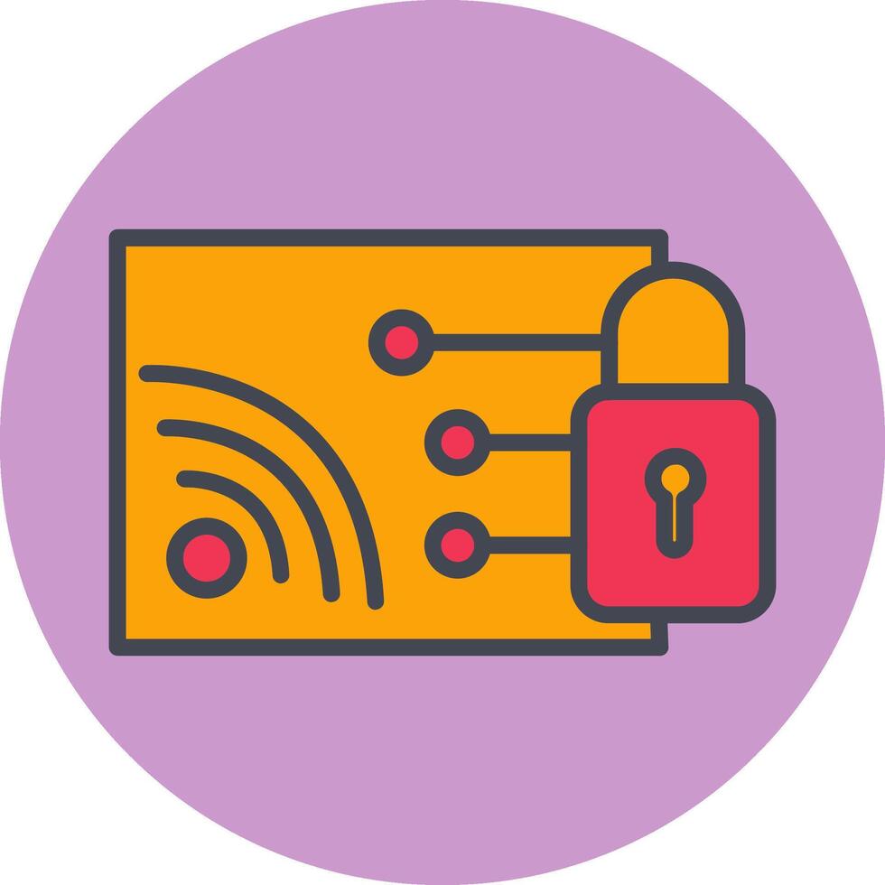 Protected WiFi Vector Icon