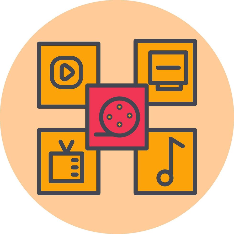 Multimedia Vector Icon