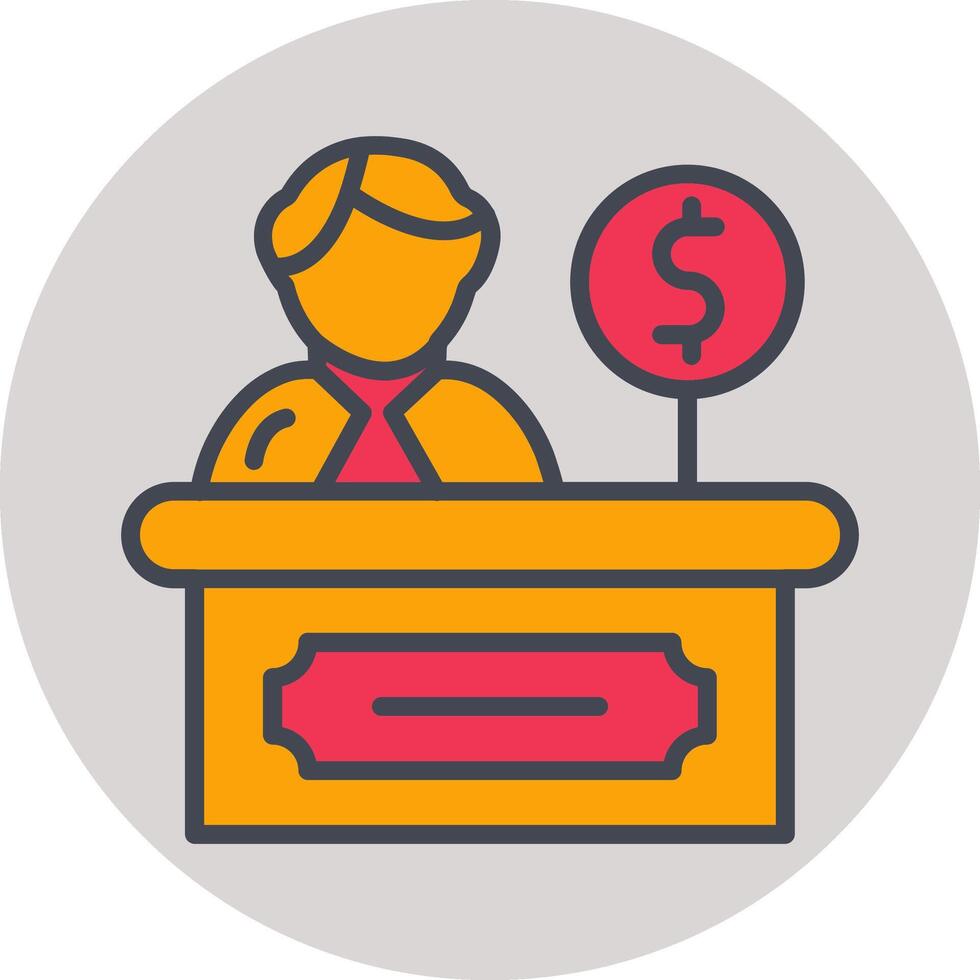 Cashier Vector Icon