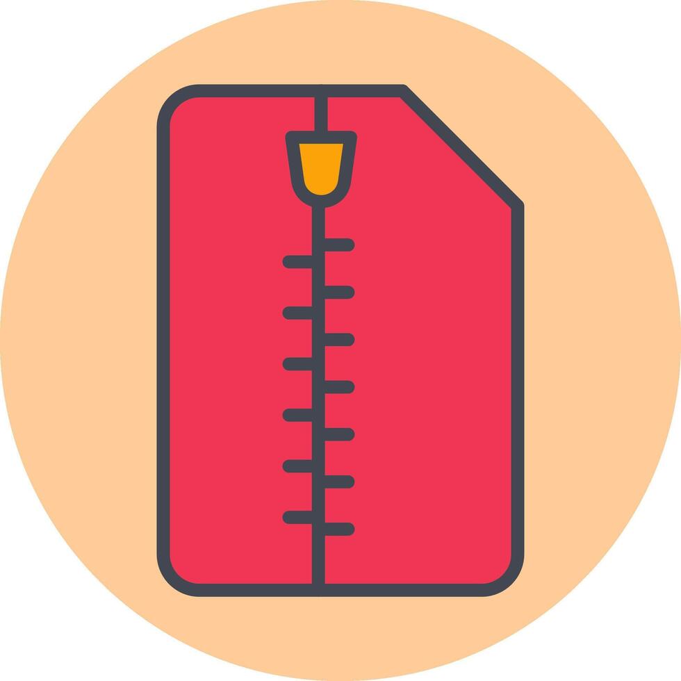 Zipped Document Vector Icon