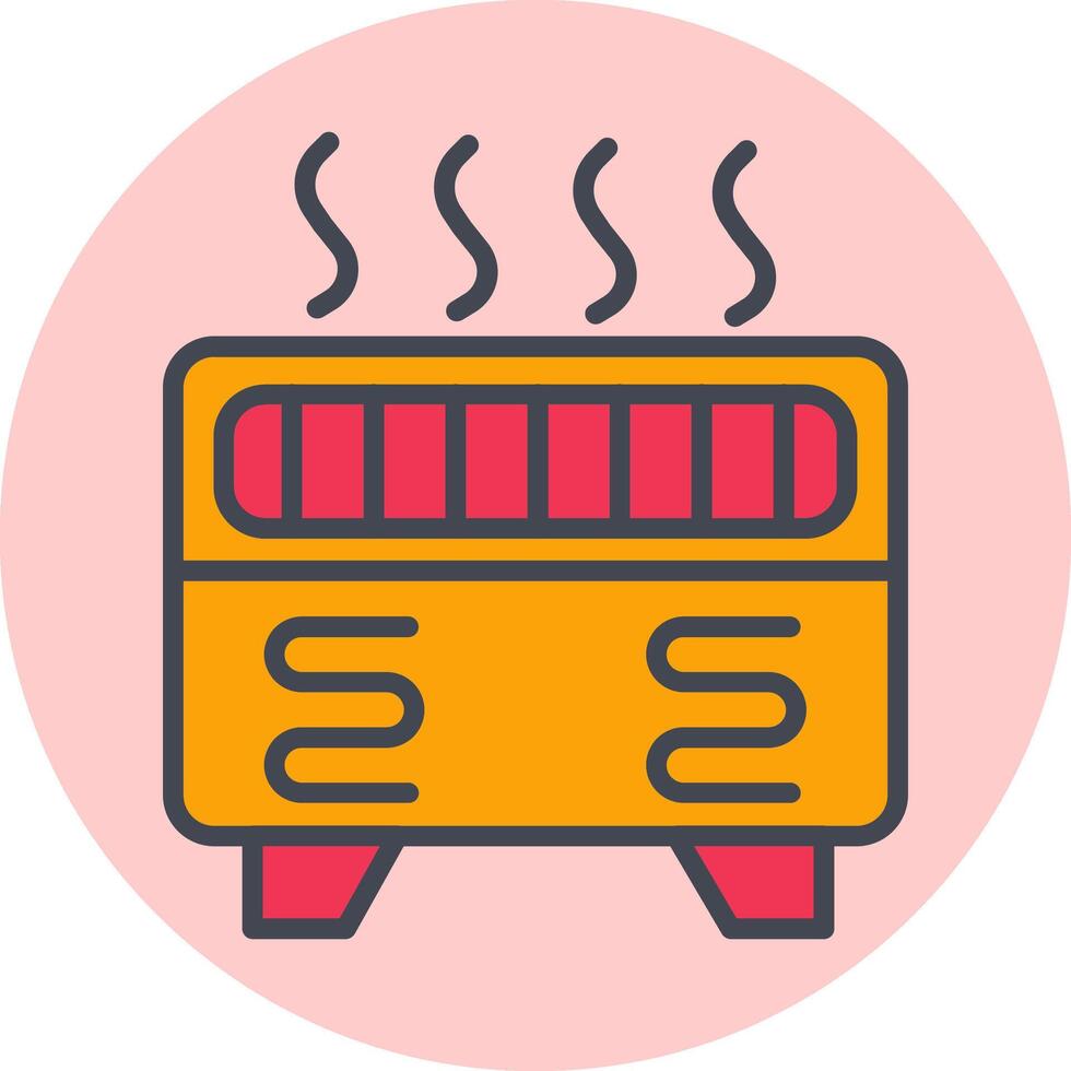 Convection Heater Vector Icon