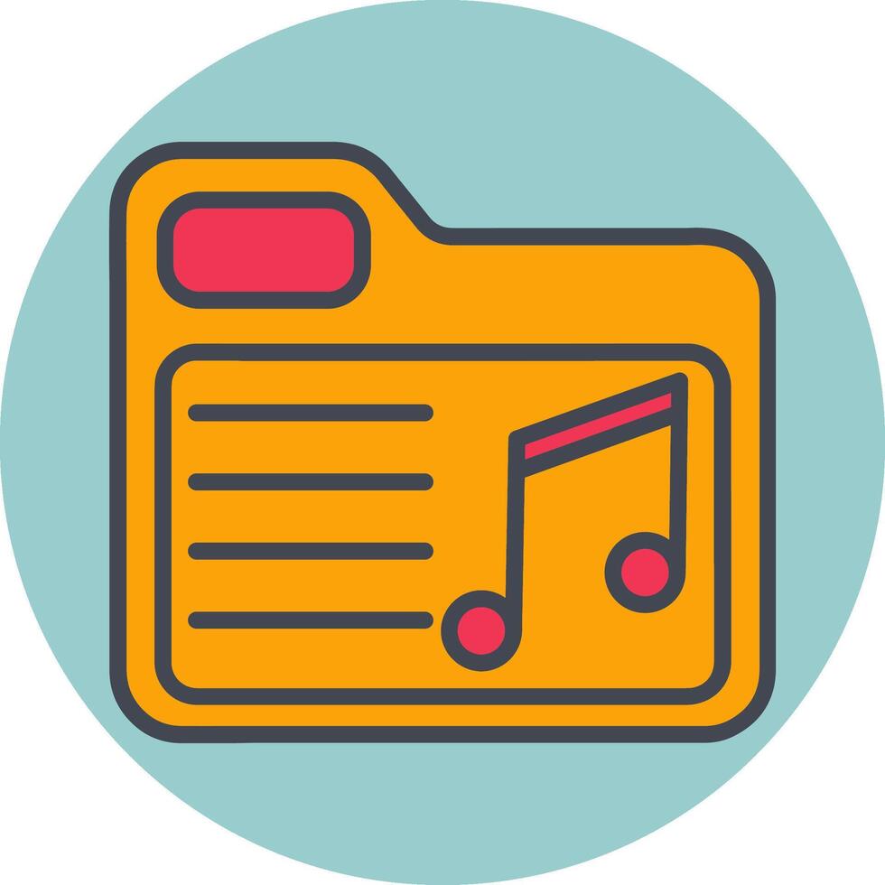 Music Folder Vector Icon