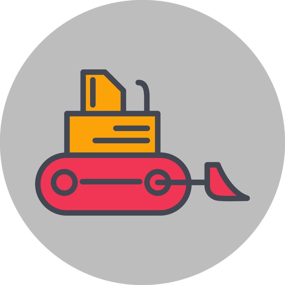 Bulldozer Vector Icon