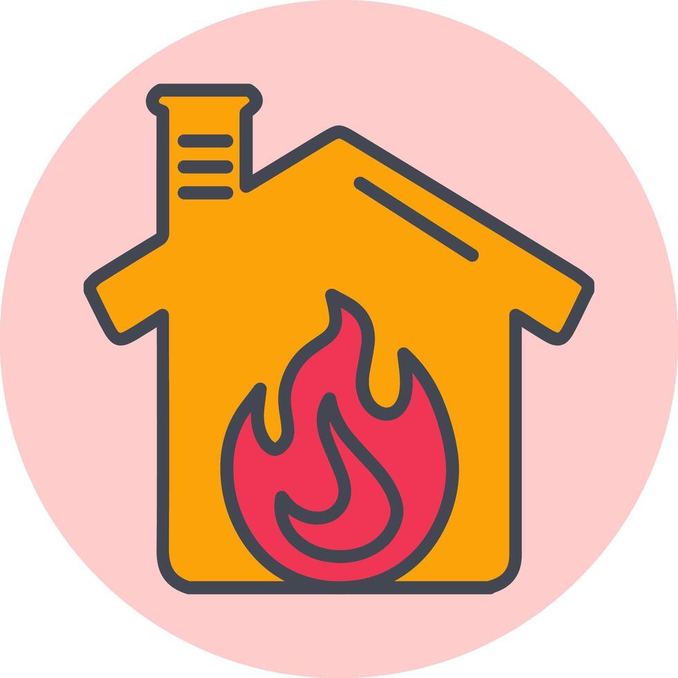 Housefire Vector Icon