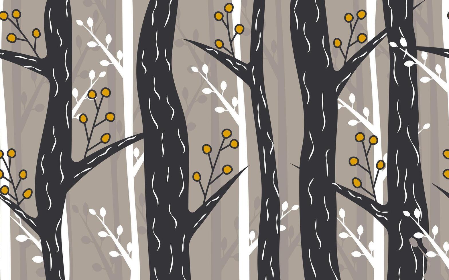 Horizontal banner forest. The background of the design is trees. Background with trees. vector