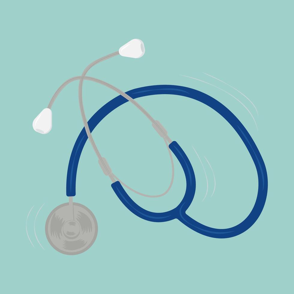 a medical stethoscope in the flat style. stethoscope icon, stethoscope icon. vector