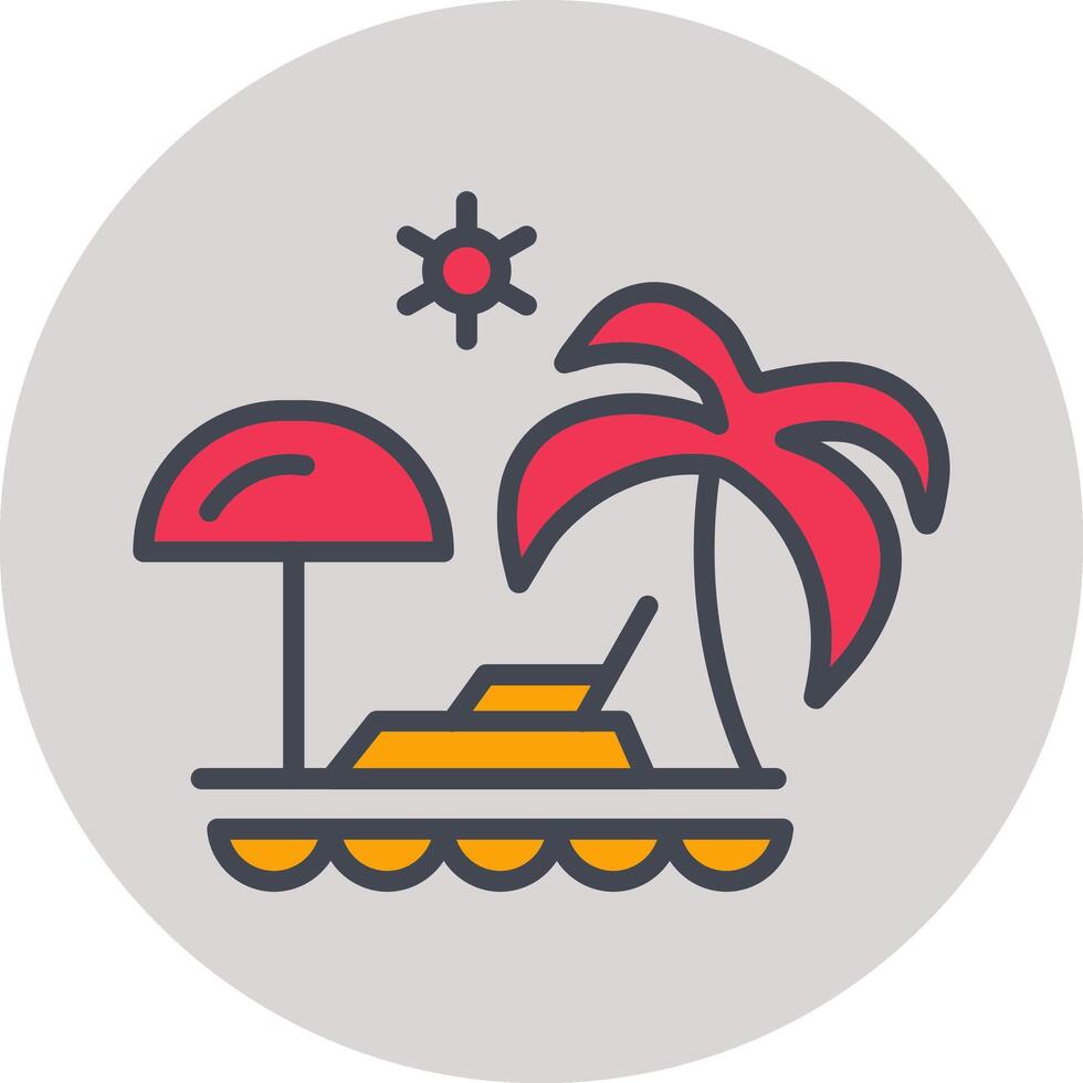 Vacation Spots Vector Icon