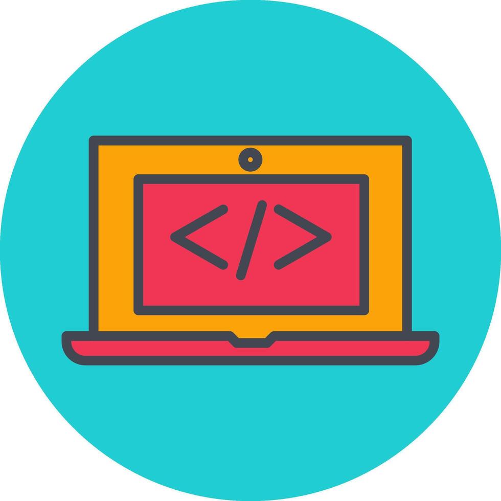 Coding Computer Vector Icon