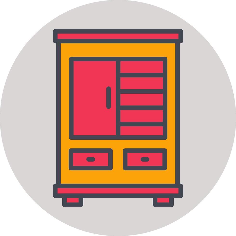 Shelves Cabinet Vector Icon