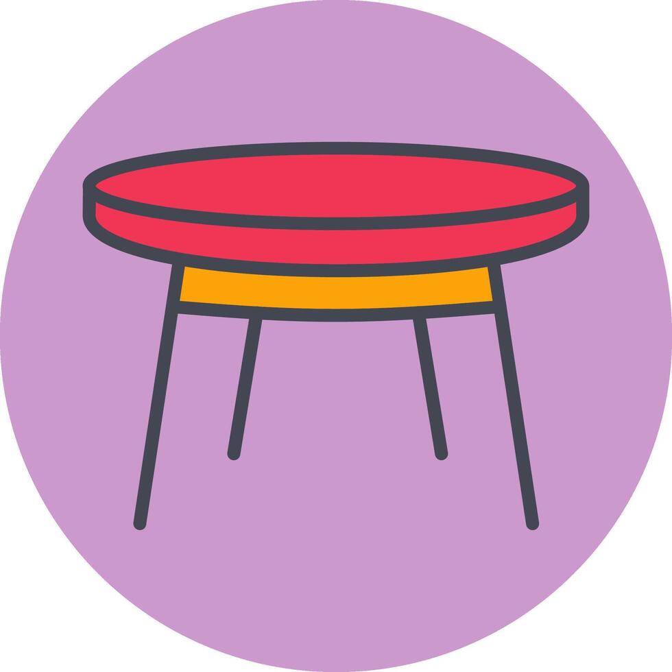 icono de vector de mesa pequeña