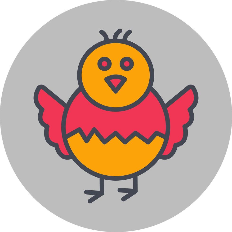 icono de vector de pollito