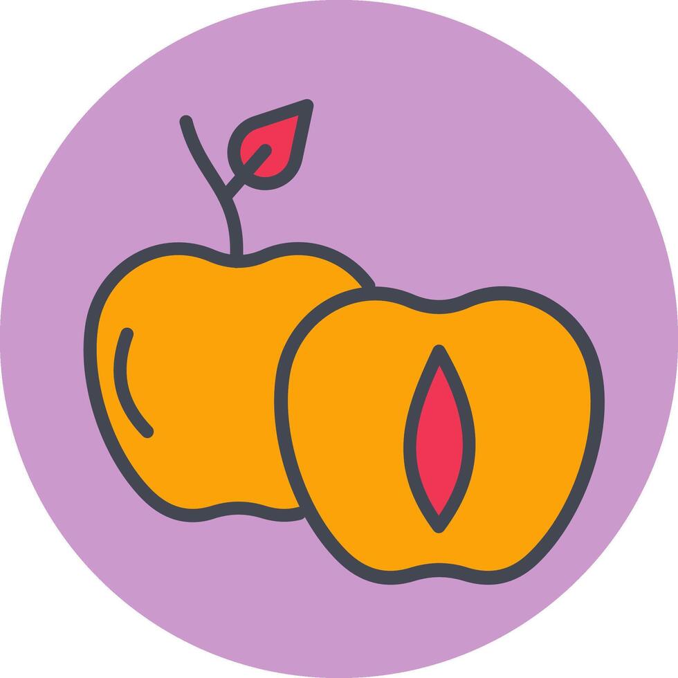 Apricot Vector Icon