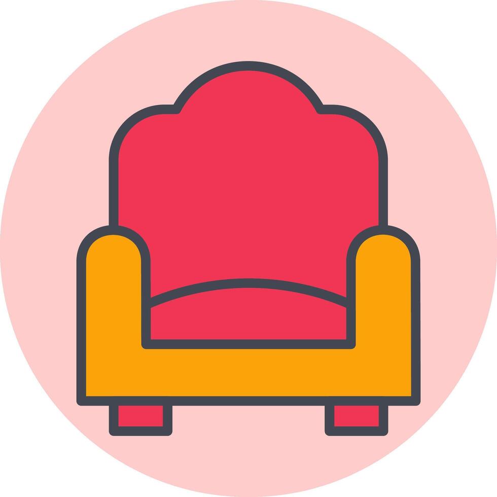 icono de vector de sofá único