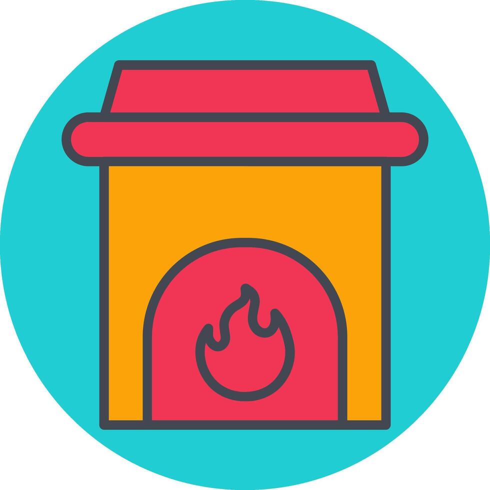 Fireplace Vector Icon